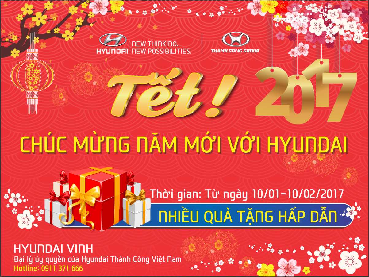 Chương trình tri ân khách hàng" Chúc mừng năm mới với Hyundai"